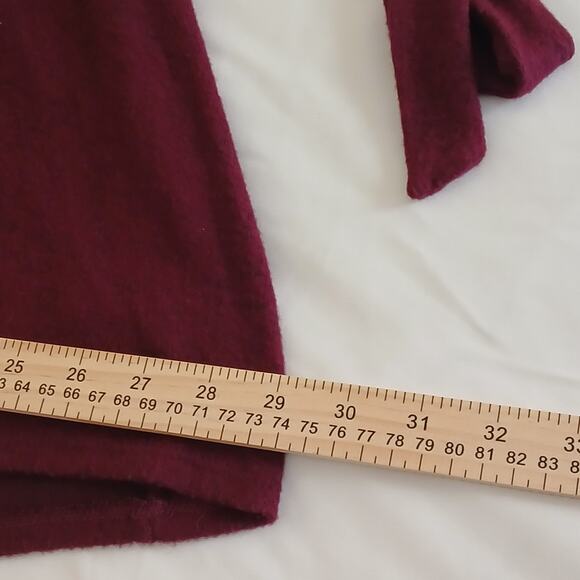 Apt. 9 Women’s L Burgundy Sweater Dress Knit Long Sleeve Wrap Tie Waist NWT - Picture 13 of 15